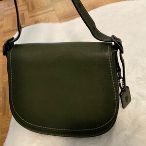 Coach Glovetanned 1941 Burnished Green Pebble Leather Saddle 23 Bag